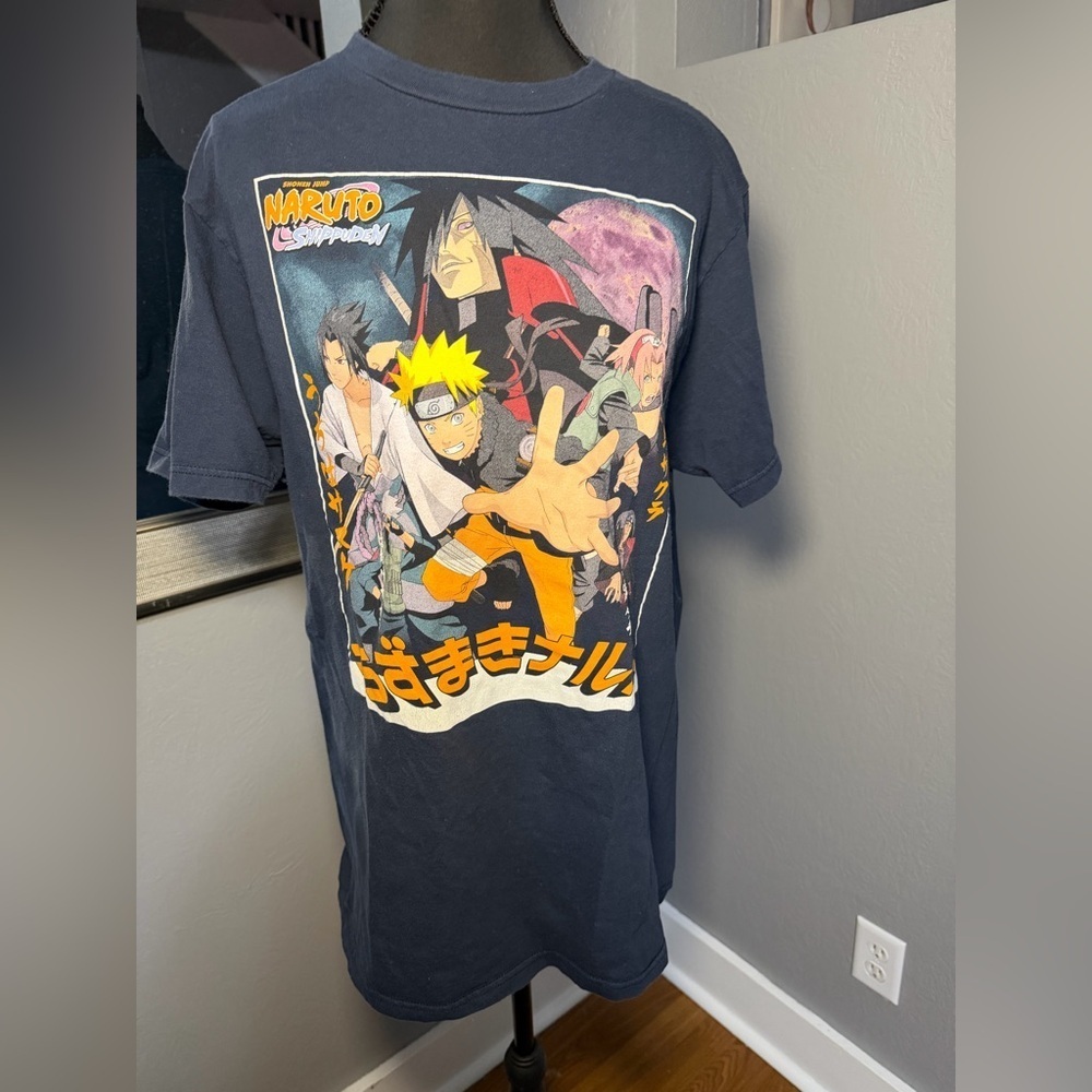 VTG 2002 Naruto Ripple Junction Naruto Shippuden Graphic Black Shirt Medium.